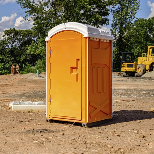 how often are the porta potties cleaned and serviced during a rental period in West Poland Maine